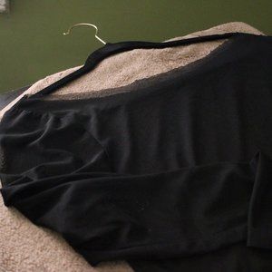 Altered Boat Neck Mesh Long Sleeve Top